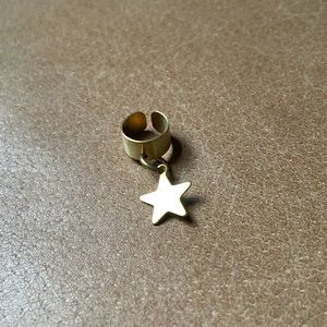 🌟 Star ear cuff brass gold y2k layer festival